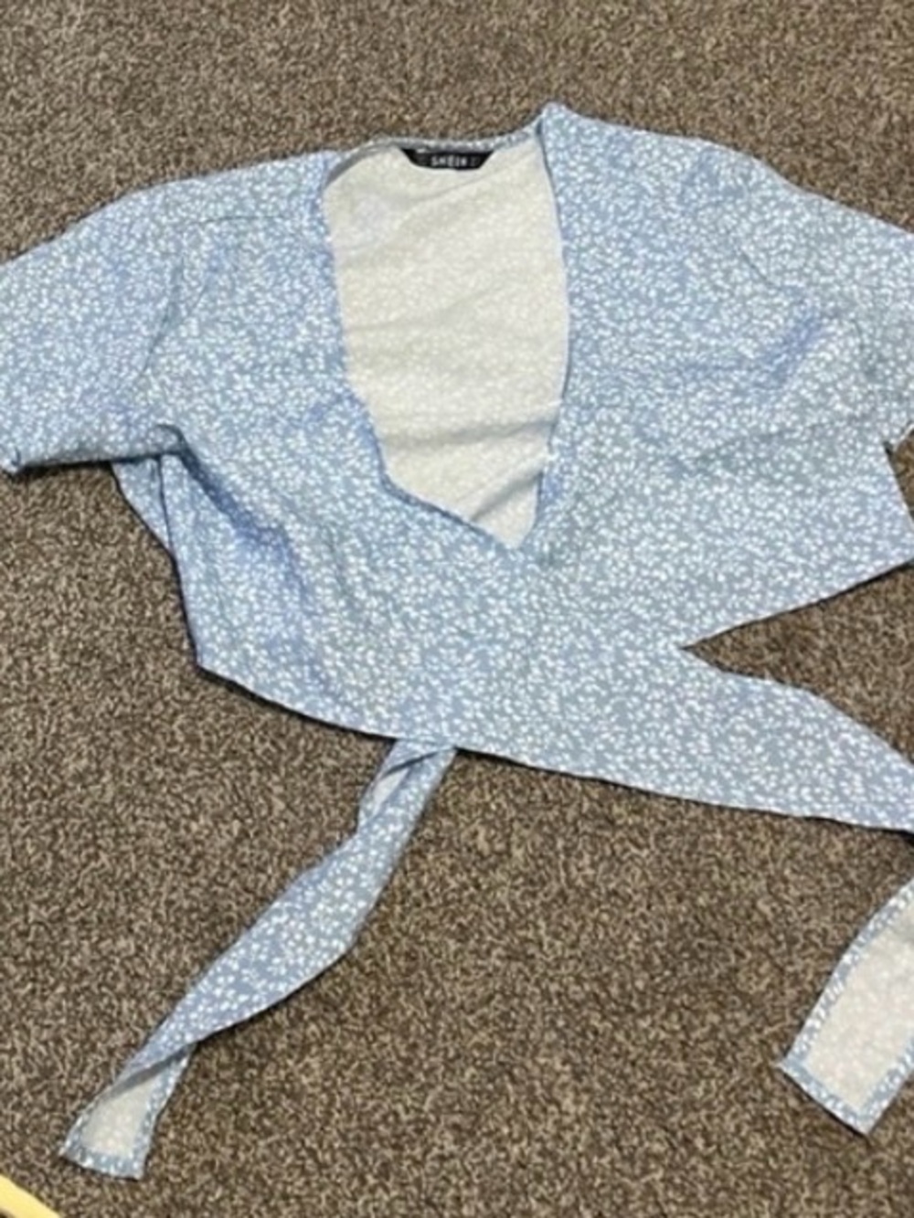 Short Sleeve Tie-Front Wrap Top